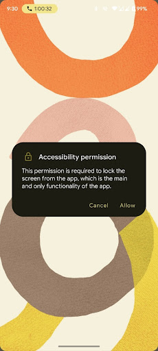 Screenshot of One Click Lock Screen