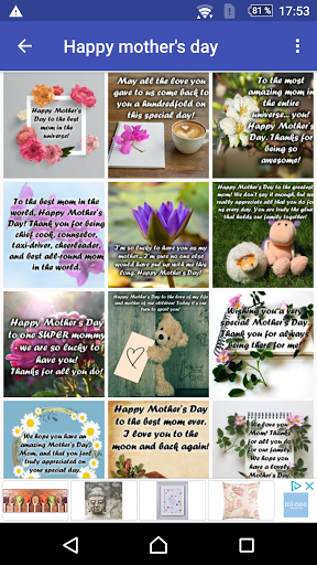 Android application Happy Mother's day screenshort