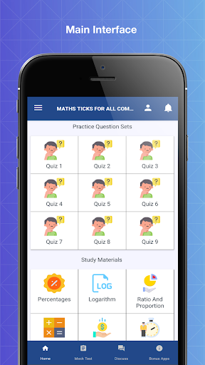 Android application Maths Tricks for All Competiti screenshort