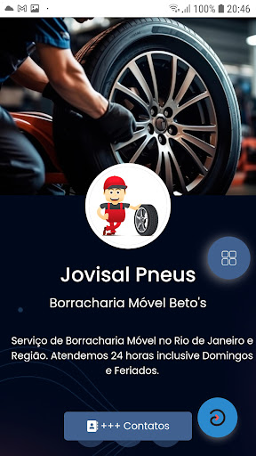 Android application Jovisal Pneus screenshort