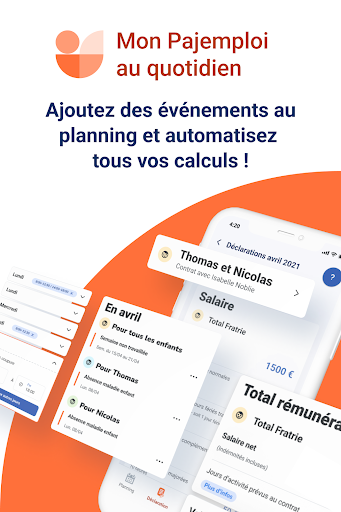 Android application Mon Pajemploi au quotidien screenshort