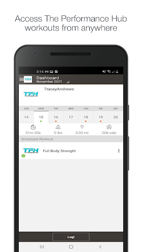 Android application The Performance Hub screenshort