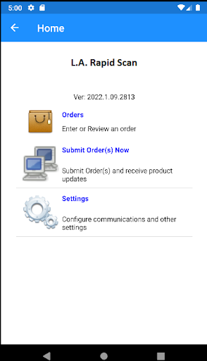Android application L.A. Rapid Scan screenshort