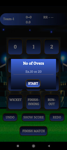 Cricket Score Calculator Screen 2