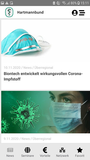 Android application Hartmannbund screenshort