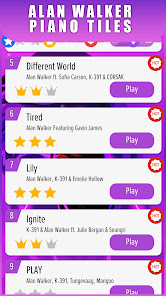 Captura de Pantalla 5 Piano Tiles: Alan Walker EDM android