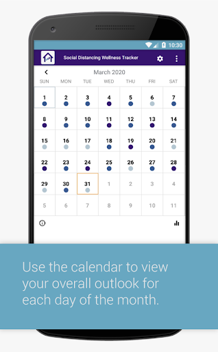 Screenshot of eMoods Wellness Tracker
