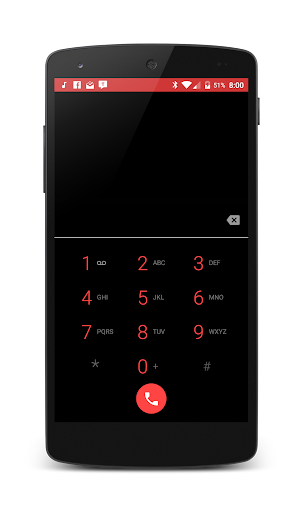 Dark Holo Red CM12 Theme Screen 3