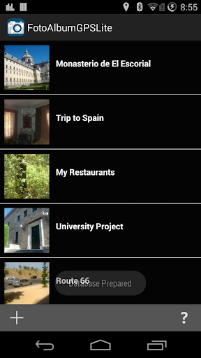 Android application PhotoAlbum GPS Lite screenshort