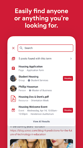 Android application myGVU screenshort
