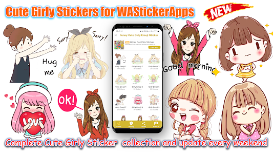 Funny Cute Girly Emoji Sticker APK - Download for Android 
