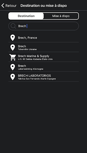 Android application BRETAGNE CHAUFFEUR screenshort