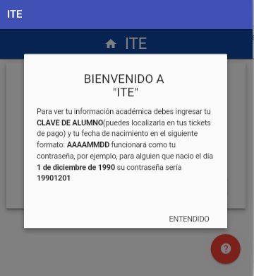 Android application ITE screenshort