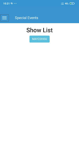 Special Events App Screen 2