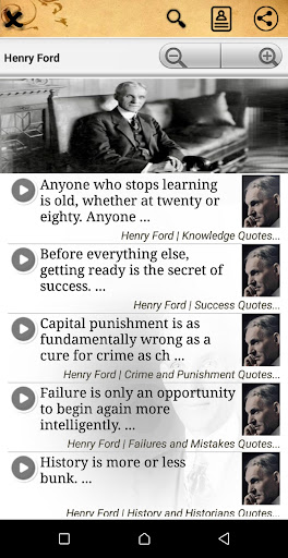Android application Henry Ford : Quotes screenshort