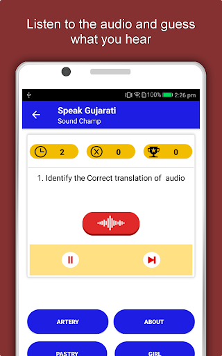 Screenshot of Learn Gujarati Language App