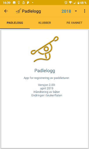 Android application Padlelogg screenshort