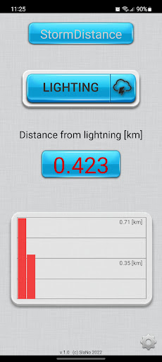 Android application StormDistance screenshort