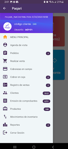 Android application Paqari App screenshort