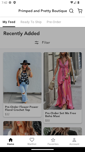 Android application Primped and Pretty Boutique screenshort