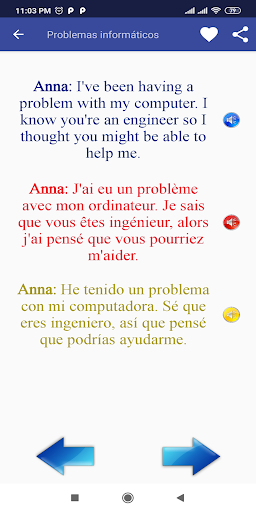 Parle anglais et espagnol ekran görüntüsü