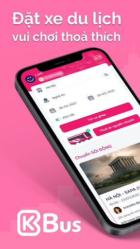 Android application KBus - Kết nối thuê xe du lịch screenshort
