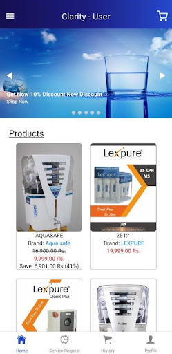 Android application Clarity Water Solution screenshort