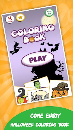 Game screenshot Kids coloring book halloween apk download