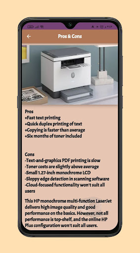 Android application Hp laserjet Mfp Wireless guide screenshort