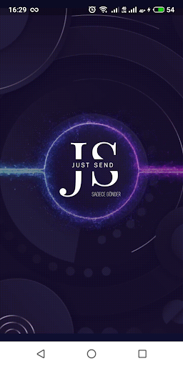 Android application JustSend screenshort