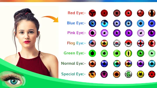 Olhos reais que mudam a cor