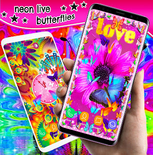 Neon Butterflies Wallpaper ud83eudd8b Free Live Wallpapers 6.7.13 APK screenshots 1
