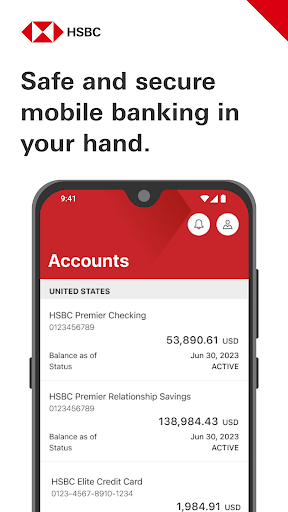 Android application HSBC US screenshort