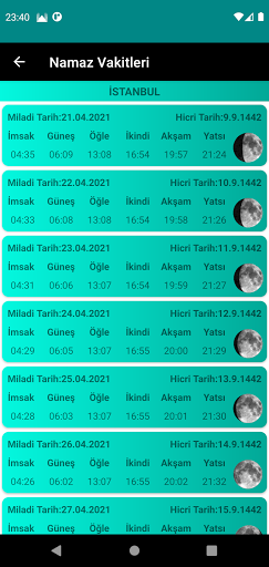 Namaz Vakitleri Screen 3