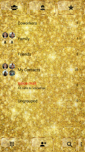 Dialer Glitter Gold Theme