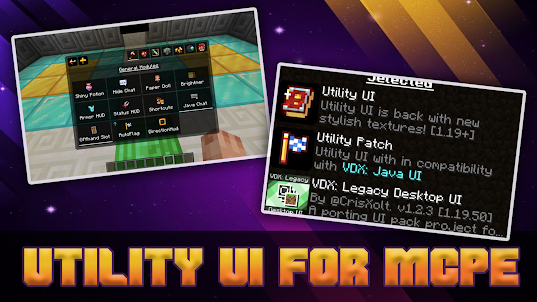 Utility UI Minecraft Mod MCPE