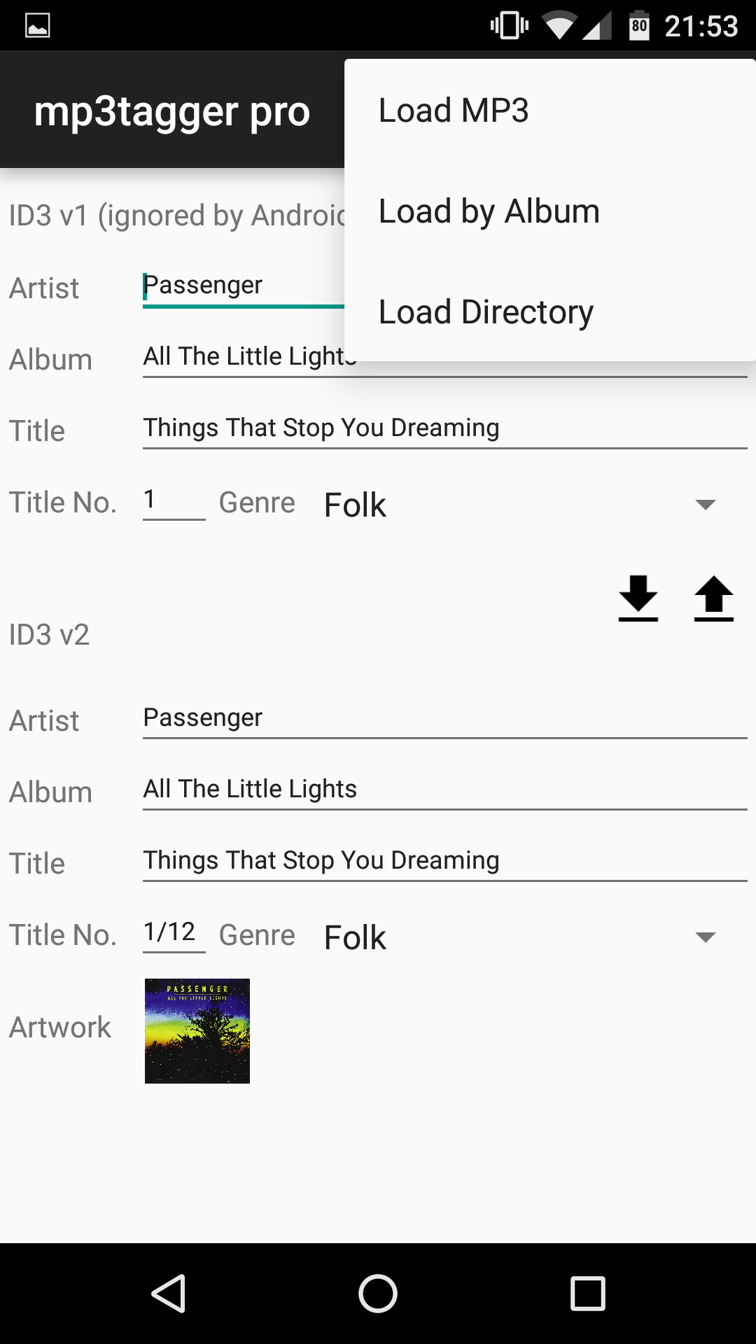 Android application mp3tagger pro screenshort