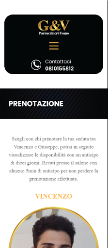Android application G&V parrucchieri uomo screenshort