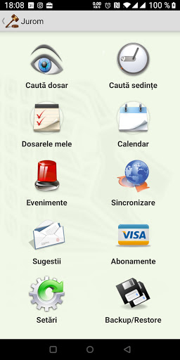 Android application Jurom screenshort