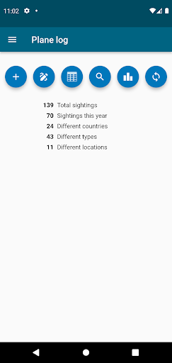 Android application Plane log screenshort