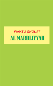 Waktu sholat - Al Mardliyyah