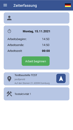 Android application Baustempel screenshort