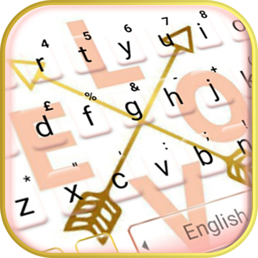 Golden Love Arrow Keyboard Theme