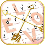 Cover Image of Download Golden Love Arrow Keyboard The  APK