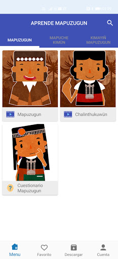 Android application Mapuzugun Básico screenshort