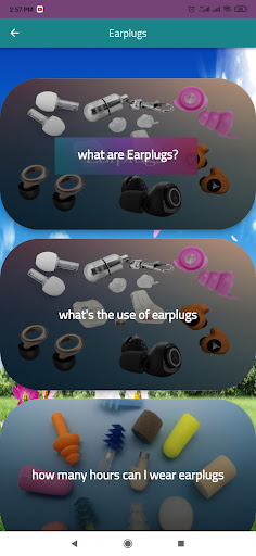 Android application Earplugs screenshort