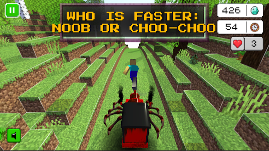 Noob vs. Spider Train