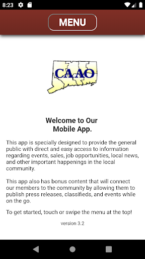 CAAO Mobile App Screen 3