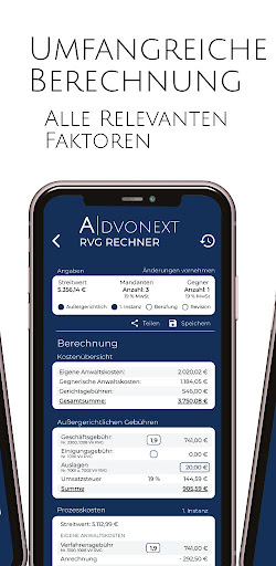 RVG Rechner Screen 2