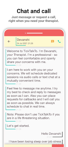 TickTalkTo Counseling Therapy Screenshot 4 - AppWisp.com